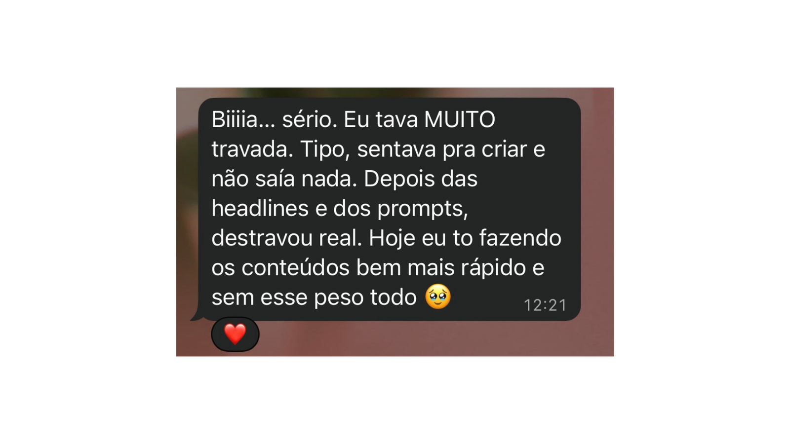 Depoimento de nutricionista