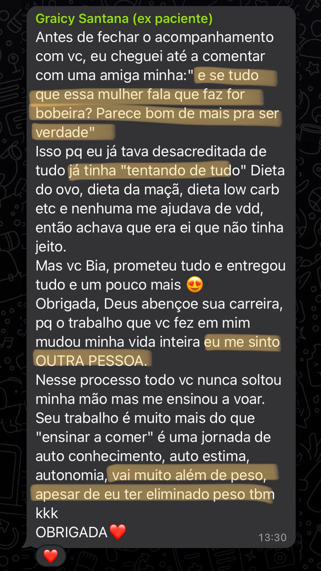 Depoimento - Nutricionista Bianca Toder 3